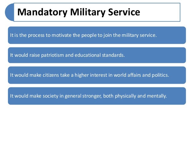 Compulsory Military Service Essay • English Summary